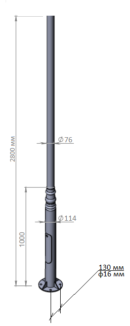 Опора 2.8 м 79.101.28 (ковка)