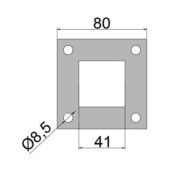Фланець 4 мм 7040 (лазер)